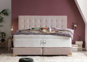 Boxspringbett Milano in Samt Rose