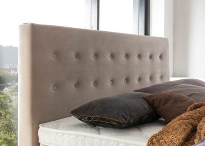 Kopfteil vom Boxspringbett Milano in Velour Creme