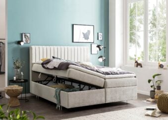 Boxspringbett mit Bettkasten Paris in Samt