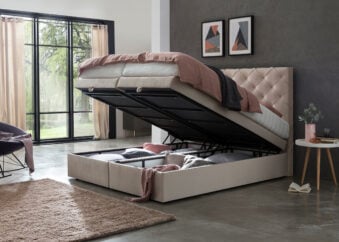 Boxspringbett mit XXL Bettkasten Selly in Samt