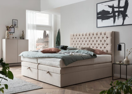 Alternative view of Boxspringbett mit Bettkasten United in Samt