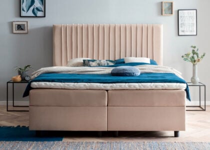 Alternative view of Boxspringbett mit Bettkasten Wales in Samt