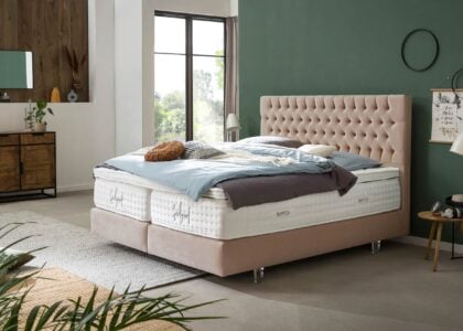 Boxspringbett Vegas in Samt Rose
