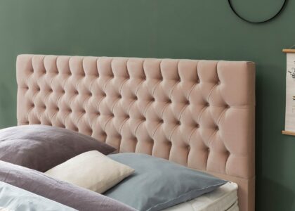 Kopfteil vom Boxspringbett Vegas in Samt Rose