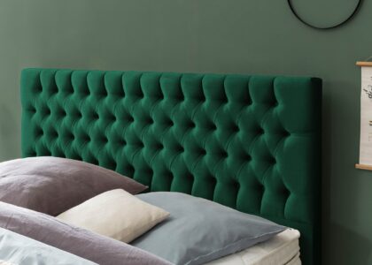 Kopfteil vom Boxspringbett Vegas in Samt Smaragd