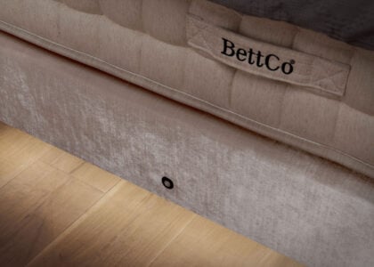 Luxus Boxspringbett Keno in Velvet Samtstoff Creme