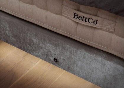 Luxus Boxspringbett Keno in Velvet Samtstoff Grau