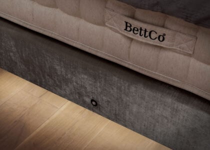 Luxus Boxspringbett Keno in Velvet Samtstoff Platin