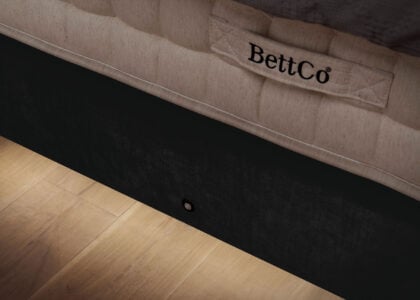 Luxus Boxspringbett Keno in Velvet Samtstoff Schwarz