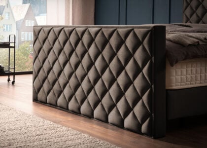 Luxus Boxspringbett Pera Taupe Picasso Velours