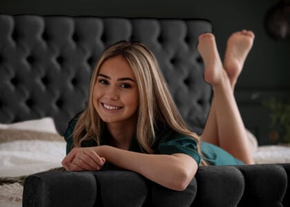 Luxus Boxspringbett Plaza in Matrix Samt Schwarz