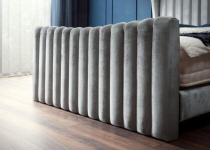 Luxus Boxsprıngbett Saılor ın Velvet Grau