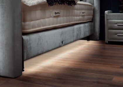 Luxus Boxsprıngbett Saılor ın Velvet Grau