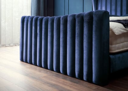 Luxus Boxsprıngbett Saılor ın Velvet Royalblau