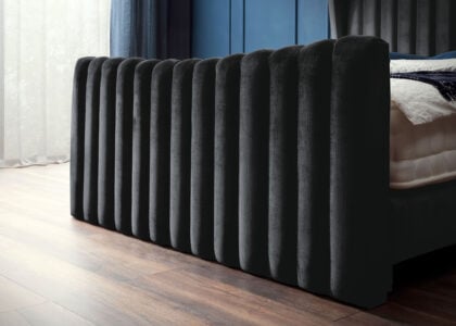 Luxus Boxsprıngbett Saılor ın Velvet Schwarz