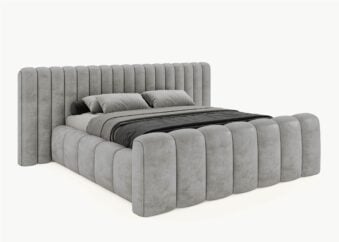 Bett mit Bettkasten in Gelotti Velours Derby