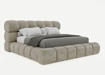 Bett mit Bettkasten in Gelotti Velours York